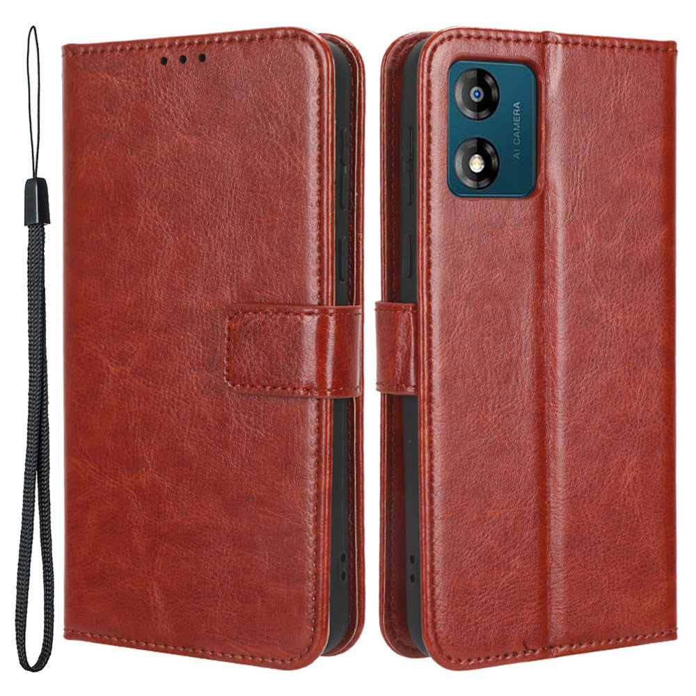 For Motorola Moto E13 4G Phone Stand Case PU Leather Crazy Horse Texture Wallet Phone Cover For Motorola Moto E13 4G Phone Stand Case PU Leather Crazy Horse Texture Wallet Phone Cover